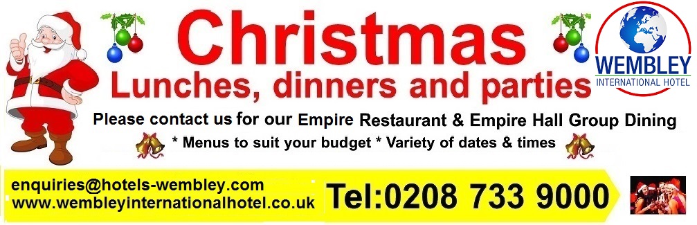 Wembley Christmas meals and parties