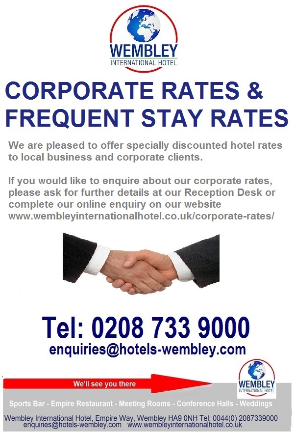 Corporate Rates at Wembley International Hotel