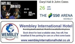 Hall and Oates Wembley Arena 2019