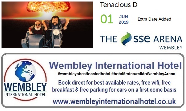 Extra date Tenacious D 01 June 2019 Wembley 