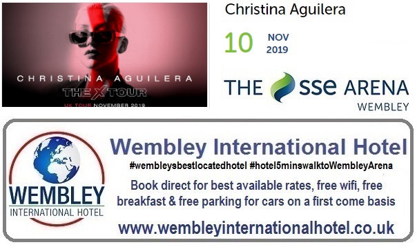 Wembley Arena Christina Aguilera 10 Nov 2019