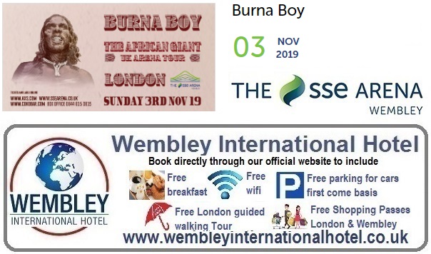 Wembley Arena Burna Boy 2019