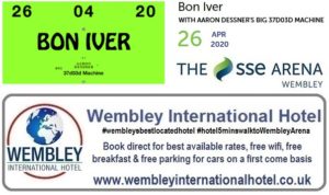 Wembley Arena Bon Iver April 2020