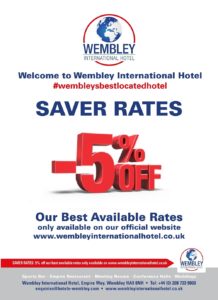 Saver Rates 5% discount Wembley International Hotel