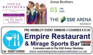 Pre Wembley Arena Event Dinners