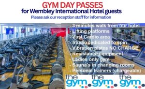 Modern gym facilities located near Wembley International Hotel available with guest discount